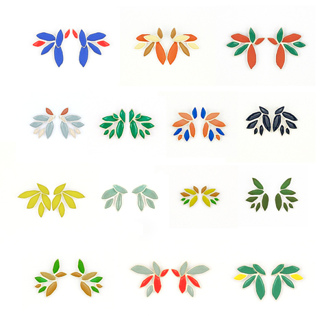 2in1 earrings in Colourful series 2015